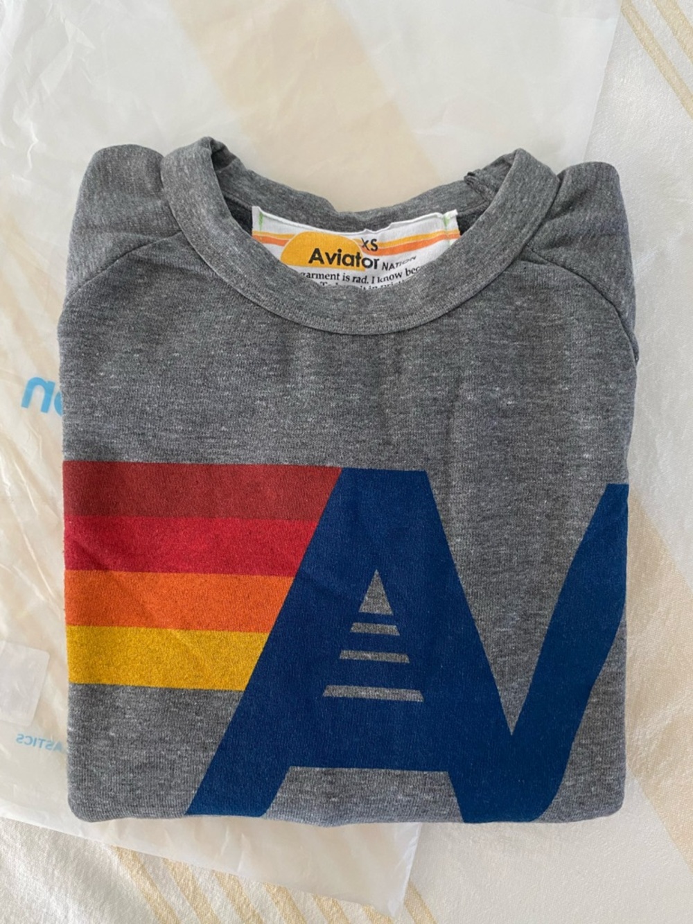 Aviator Nation NWT Logo Sweatshirt Heather Grey XS - Picture 6 of 11